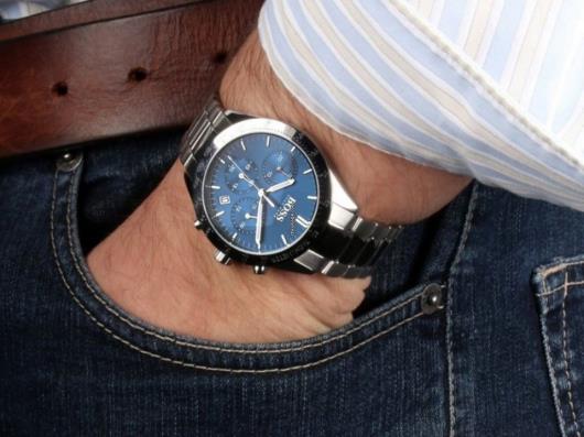 Hugo Boss Talent Blue Dial Silver Steel Strap Watch for Men - 1513582 Buy Now By Hugo Boss