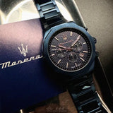 Maserati Stile Chronograph Blue Dial Blue Steel Strap Watch For Men - R8873642008 Buy Now By Maserati