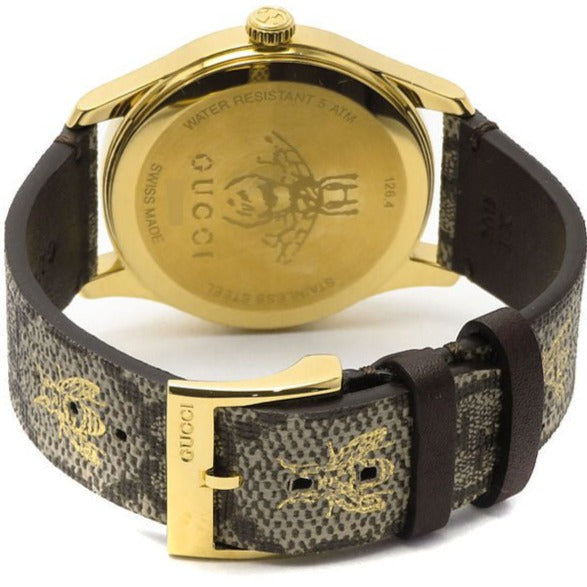 Gucci G Timeless Brown Dial Brown Leather Strap Watch For Men - YA1264068 Buy Now By Gucci