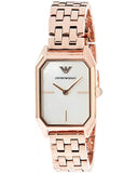 Emporio Armani Giola White Mother of Pearl Dial Rose Gold Steel Strap Watch For Women - AR11147 Buy Now By Emporio Armani