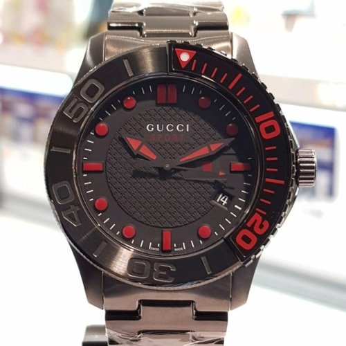 Gucci G Timeless Sport Black Dial Black Steel Strap Watch For Men - YA126230 Buy Now By Gucci