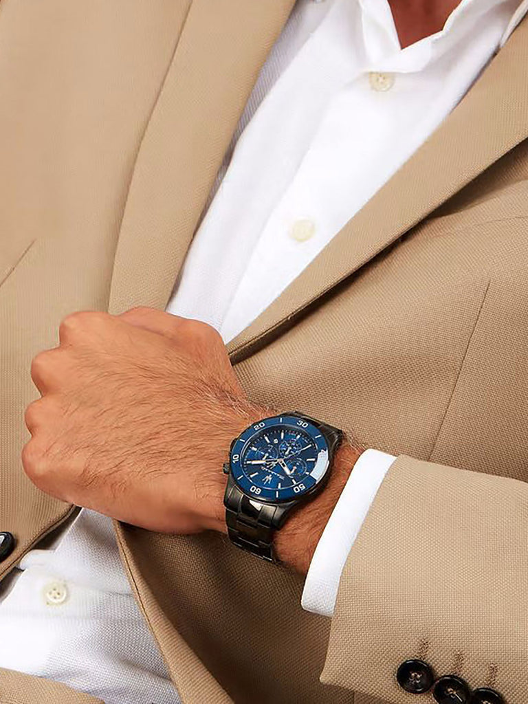 Maserati Competizione Chronograph Blue Dial Black Steel Strap Watch For Men - R8873600005 Buy Now By Maserati