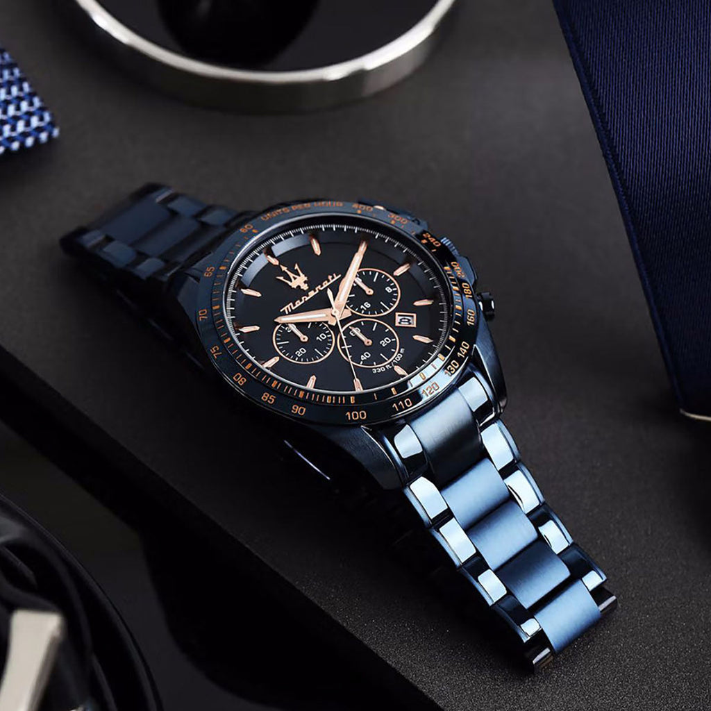 Maserati Traguardo Chronograph Blue Dial Blue Steel Strap Watch For Men - R8873612054 Buy Now By Maserati