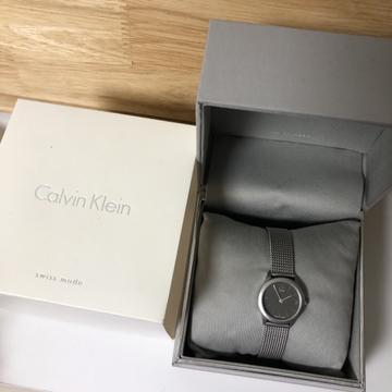 Calvin Klein Minimal Grey Dial Silver Mesh Bracelet Watch for Women - K3M53154 Buy Now By Calvin Klein