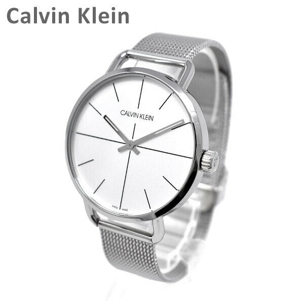 Calvin Klein Even Quartz White Dial Silver Steel Strap Watch for Women - K7B21126 Buy Now By Calvin Klein