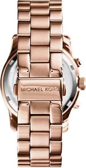 Michael Kors Runway Chronograph Turquoise Dial Rose Gold Steel Strap Watch For Women - MK6164 Buy Now By Michael Kors