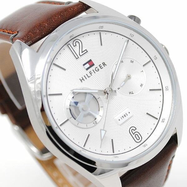 Tommy Hilfiger Deacon White Dial Brown Leather Strap Watch for Men - 1791550 Buy Now By Tommy Hilfiger