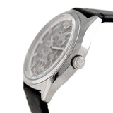 Emporio Armani Meccanico White Skeleton Dial Black Leather Strap Watch For Men - AR60003 Buy Now By Emporio Armani