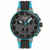 Tissot T Race Cycling Chronograph Black Dial Two Tone Rubber Strap Watch For Men - T111.417.37.441.05 Buy Now By Tissot