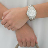 Marc Jacobs Blade White Dial SIlver Steel Strap Watch for Women - MBM3100 Buy Now By Marc Jacobs
