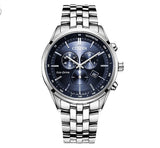 Citizen Eco Drive Chronograph Blue Dial Silver Steel Strap Watch For Men - AT2140-55L Buy Now By Citizen