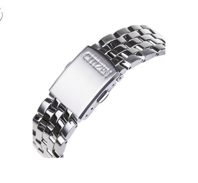 Citizen Eco Drive Chronograph Blue Dial Silver Steel Strap Watch For Men - AT2140-55L Buy Now By Citizen