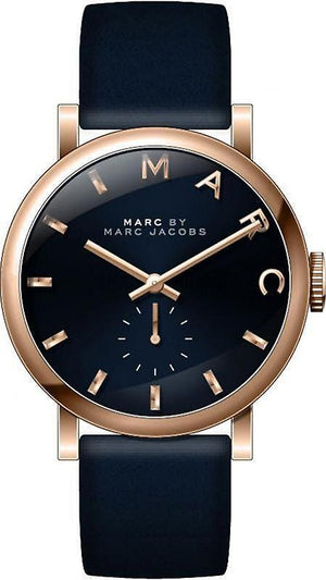 Marc Jacobs Baker Navy Blue Dial Navy Blue Leather Strap Watch for Women - MBM1329 Buy Now By Marc Jacobs