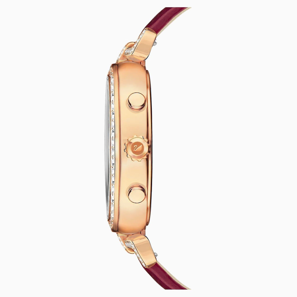 Swarovski Era Journey Red Dial Red Leather Strap Watch for Women - 5416701 Buy Now By Swarovski