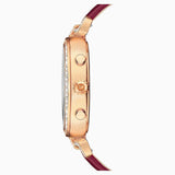 Swarovski Era Journey Red Dial Red Leather Strap Watch for Women - 5416701 Buy Now By Swarovski