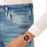 Swarovski Era Journey Red Dial Red Leather Strap Watch for Women - 5416701 Buy Now By Swarovski