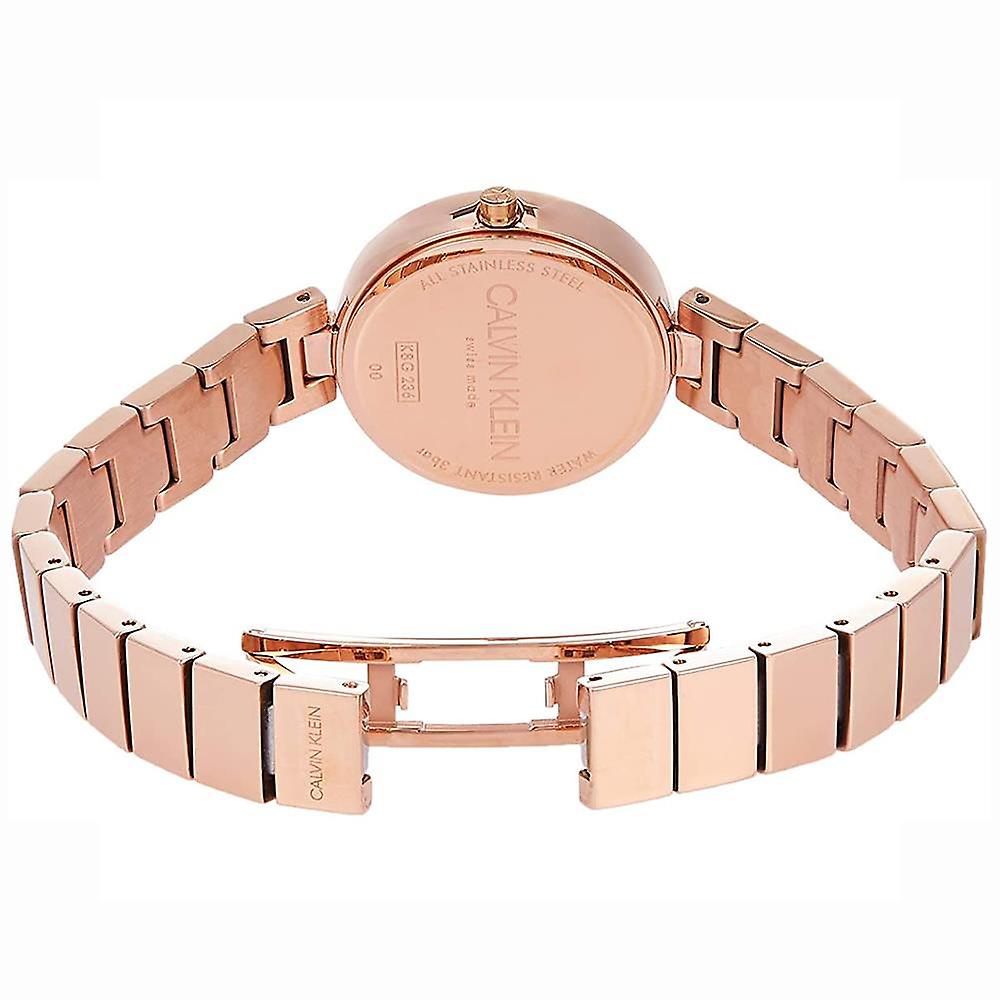Calvin Klein Authentic White Dial Rose Gold Steel Strap Watch for Women - K8G23646 Buy Now By Calvin Klein
