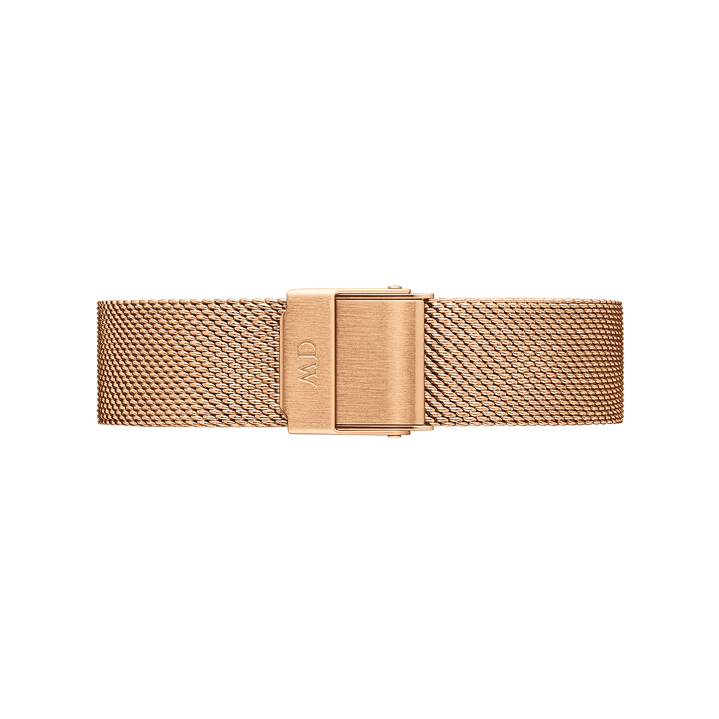 Daniel Wellington Petite Melrose Black Dial Rose Gold Mesh Strap Watch For Women - DW00100303 Buy Now By Daniel Wellington