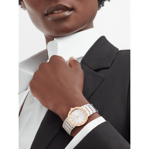 Bvlgari Bvlgari Bvlgari Lady Diamonds Silver Dial Silver Steel Strap Watch for Women - BVLGARI103577 Buy Now By Bvlgari
