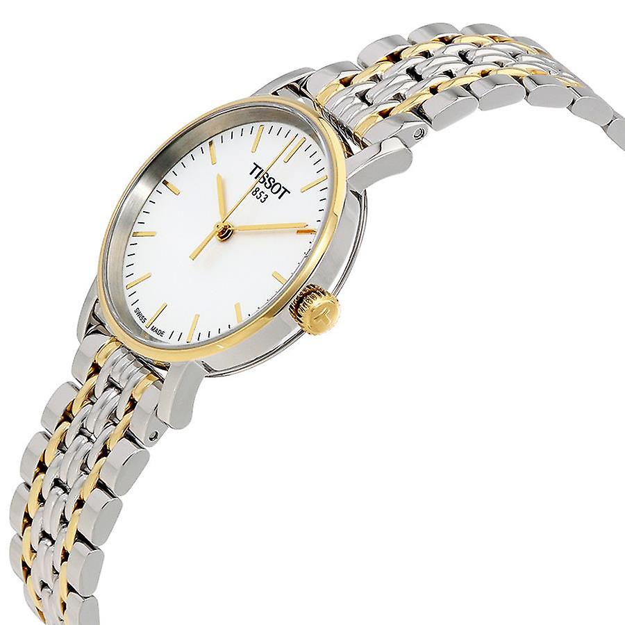 Tissot T Classic Everytime Small White Dial Two Tone Mesh Bracelet Watch For Women - T109.210.22.031.00 Buy Now By Tissot