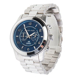 Michael Kors Stop Hunger Chronograph Blue Dial Silver Steel Strap Watch for Men - MK8314 Buy Now By Michael Kors
