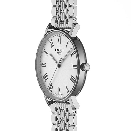 Tissot T Classic Everytime White Dial Silver Mesh Bracelet Watch For Men - T109.410.11.033.00 Buy Now By Tissot