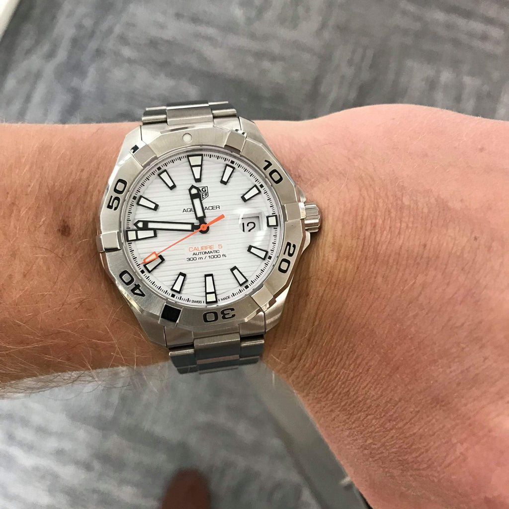 Tag Heuer Aquaracer White Dial Watch for Men - WAY2013.BA0927