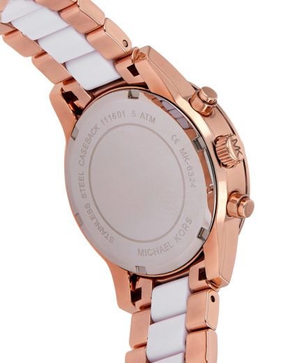 Michael Kors Ritz White Dial Two Tone Steel Strap Watch for Women - MK6324 Buy Now By Michael Kors