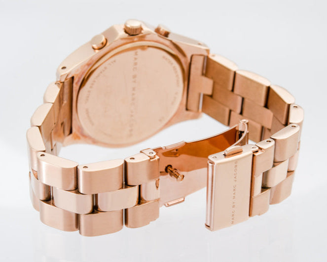 Marc Jacobs Blade Chronograph Brown Dial Rose Gold Steel Strap Watch for Women - MBM3308 Buy Now By Marc Jacobs