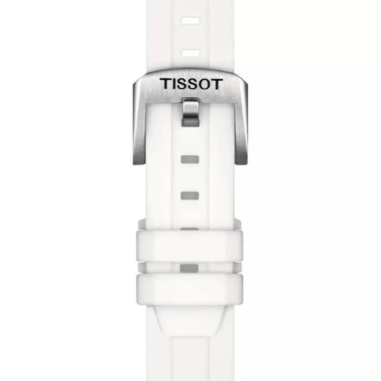 Tissot Seastar 1000 Mother of Pearl White Dial White Rubber Strap Watch for Women - T120.210.17.116.00 Buy Now By Tissot