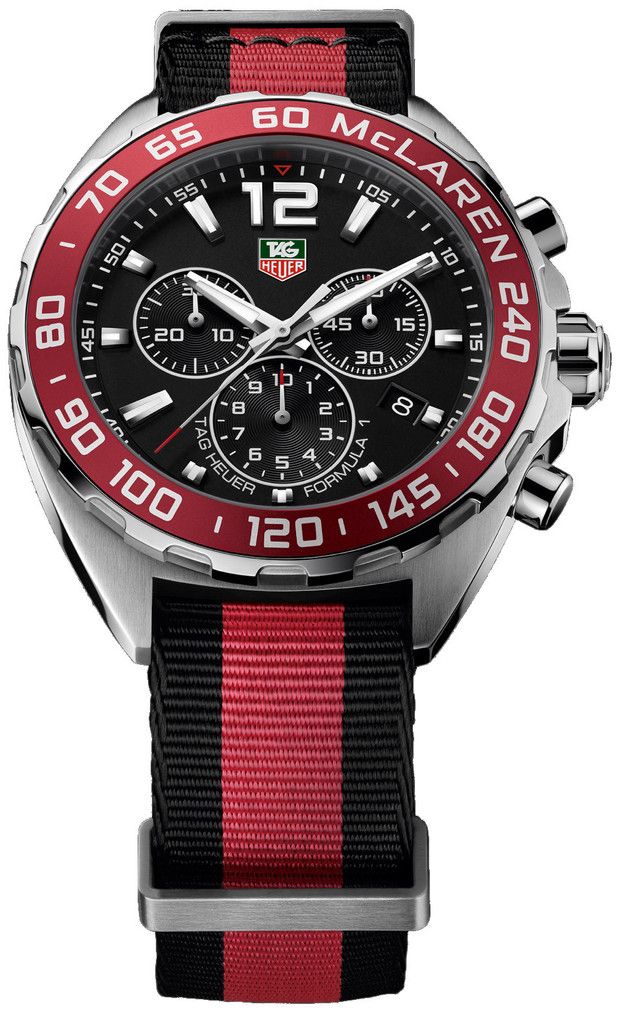 Tag Heuer Formula 1 McLaren Limited Edition Chronograph Black Dial Two Tone NATO Strap Watch for Men - CAZ1112.FC8188 Buy Now By Tag Heuer