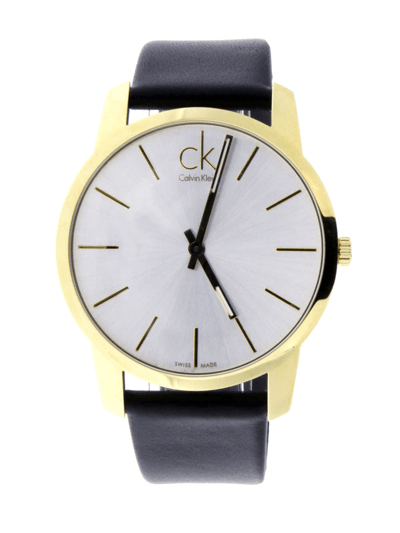 Calvin Klein City Silver Dial Black Leather Strap Watch For Men - K2G21520 Buy Now By Calvin Klein