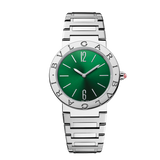 Bvlgari Bvlgari Bvlgari Lady Green Dial Silver Steel Strap Watch for Women - BVLGARI103693 Buy Now By Bvlgari