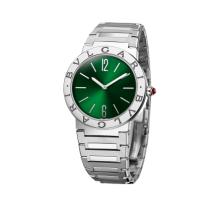Bvlgari Bvlgari Bvlgari Lady Green Dial Silver Steel Strap Watch for Women - BVLGARI103693 Buy Now By Bvlgari