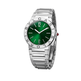 Bvlgari Bvlgari Bvlgari Lady Green Dial Silver Steel Strap Watch for Women - BVLGARI103693 Buy Now By Bvlgari