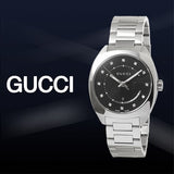 Gucci GG2570 Diamonds Black Dial Silver Steel Strap Watch For Women - YA142404 Buy Now By Gucci