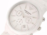 Emporio Armani Ceramica Chronograph White Dial White Strap Watch For Men - AR1453 Buy Now By Emporio Armani