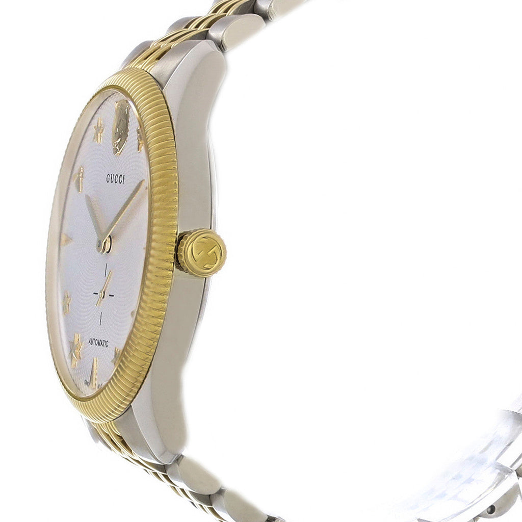 Gucci G Timeless Automatic White Dial Two Tone Steel Strap Watch for Men - YA126356 Buy Now By Gucci