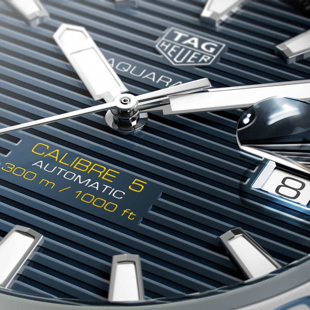 Tag Heuer Aquaracer Calibre 5 Automatic Blue Dial Silver Steel Strap Watch for Men - WAY2012.BA0927 Buy Now By Tag Heuer