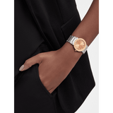 Bvlgari Bvlgari Bvlgari Resort Limited Edition Diamonds Gold Dial Silver Steel Strap Watch for Women - BVLGARI103682 Buy Now By Bvlgari