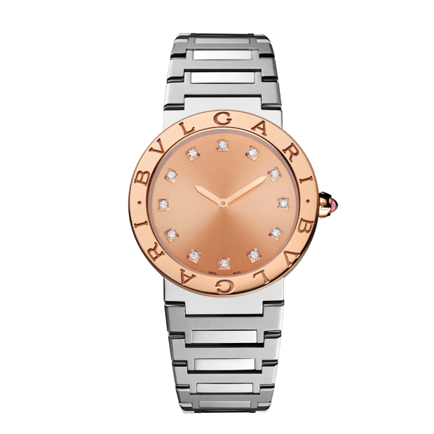Bvlgari Bvlgari Bvlgari Resort Limited Edition Diamonds Gold Dial Silver Steel Strap Watch for Women - BVLGARI103682 Buy Now By Bvlgari