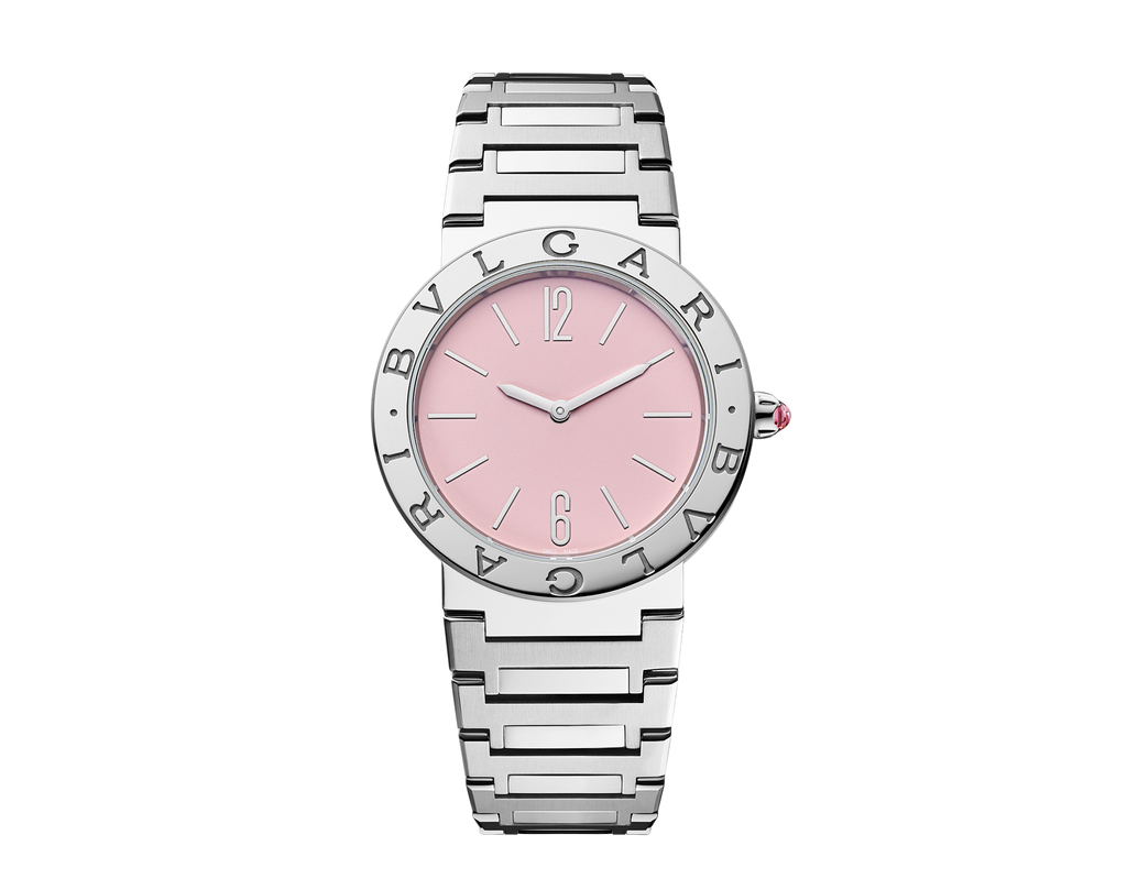 Bvlgari Bvlgari Bvlgari Quartz Pink Dial Silver Steel Strap Watch for Women - BVLGARI103711 Buy Now By Bvlgari