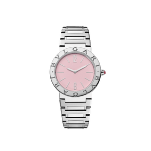 Bvlgari Bvlgari Bvlgari Quartz Pink Dial Silver Steel Strap Watch for Women - BVLGARI103711 Buy Now By Bvlgari