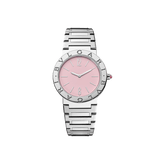 Bvlgari Bvlgari Bvlgari Quartz Pink Dial Silver Steel Strap Watch for Women - BVLGARI103711 Buy Now By Bvlgari