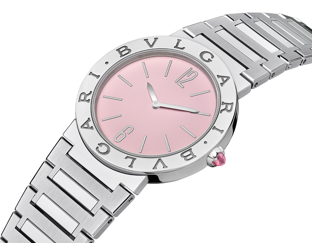 Bvlgari Bvlgari Bvlgari Quartz Pink Dial Silver Steel Strap Watch for Women - BVLGARI103711 Buy Now By Bvlgari