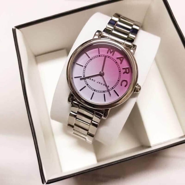 Marc Jacobs Roxy Pink Dial Silver Steel Strap Watch for Women - MJ3552 Buy Now By Marc Jacobs