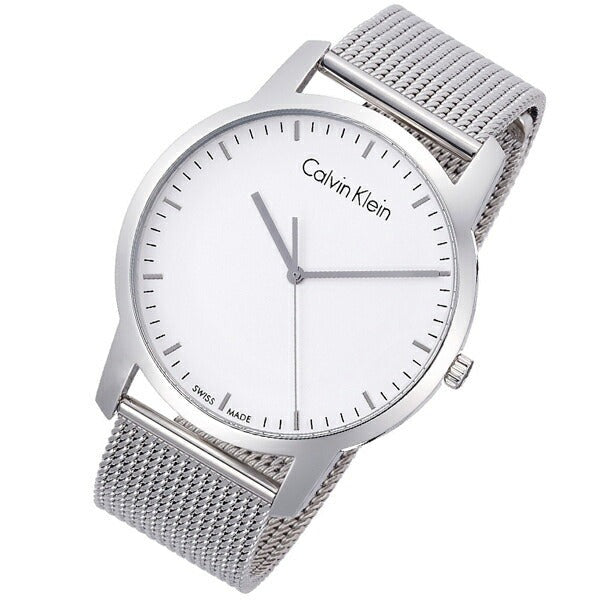 Calvin Klein City Chronograph White Dial Silver Mesh Bracelet Watch for Men - K2G2G126 Buy Now By Calvin Klein