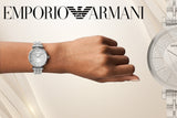 Emporio Armani Gianni T-Bar Quartz Silver Dial Silver Steel Strap Watch For Women - AR11445 Buy Now By Emporio Armani