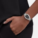 Bvlgari Serpenti Seduttori Diamonds Black Dial Silver Steel Strap Watch for Women - SERPENTI103449 Buy Now By Bvlgari