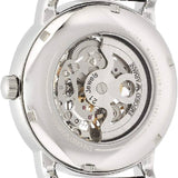 Emporio Armani Luigi Silver Skeleton Dial Black Leather Strap Watch For Men - AR1981 Buy Now By Emporio Armani